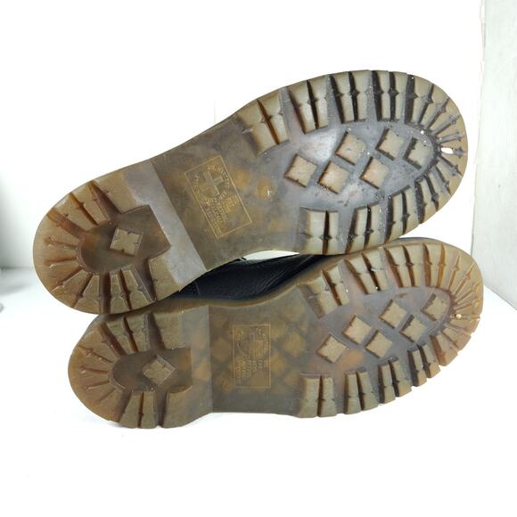 Dr Martens 10963 Vtg US M8 /L9 Black Leather Lace Up Ankle Combat Boots - Picture 9 of 16